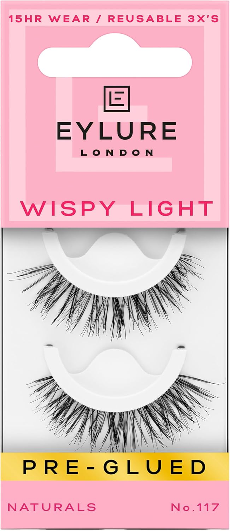 Eylure Pre-Glued Lashes, Fluttery Light, No. 117 image number 2