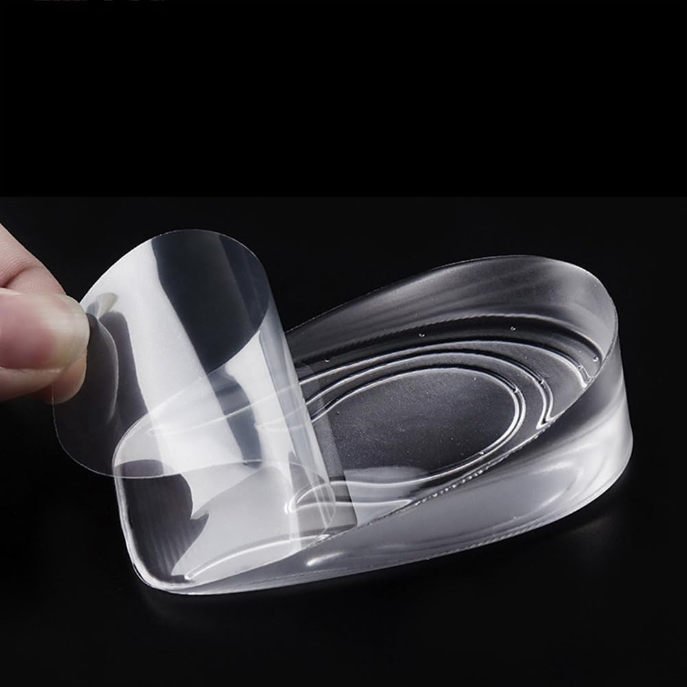 3 Pairs Heel Lift Inserts Invisible Heel Pads 1Cm/2Cm/3Cm Height Increase Gel Insoles for Women Comfortable and Resistant image number 3