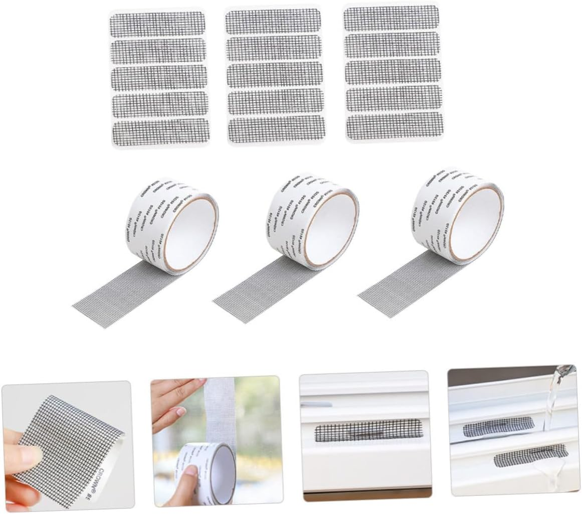 Window Screen Repair Tape and Mesh Repair Patches Door and Strong Adhesive Strips for Mosquito Net Tear Fixing Suitable for Home Use Mixed Styles image number 6