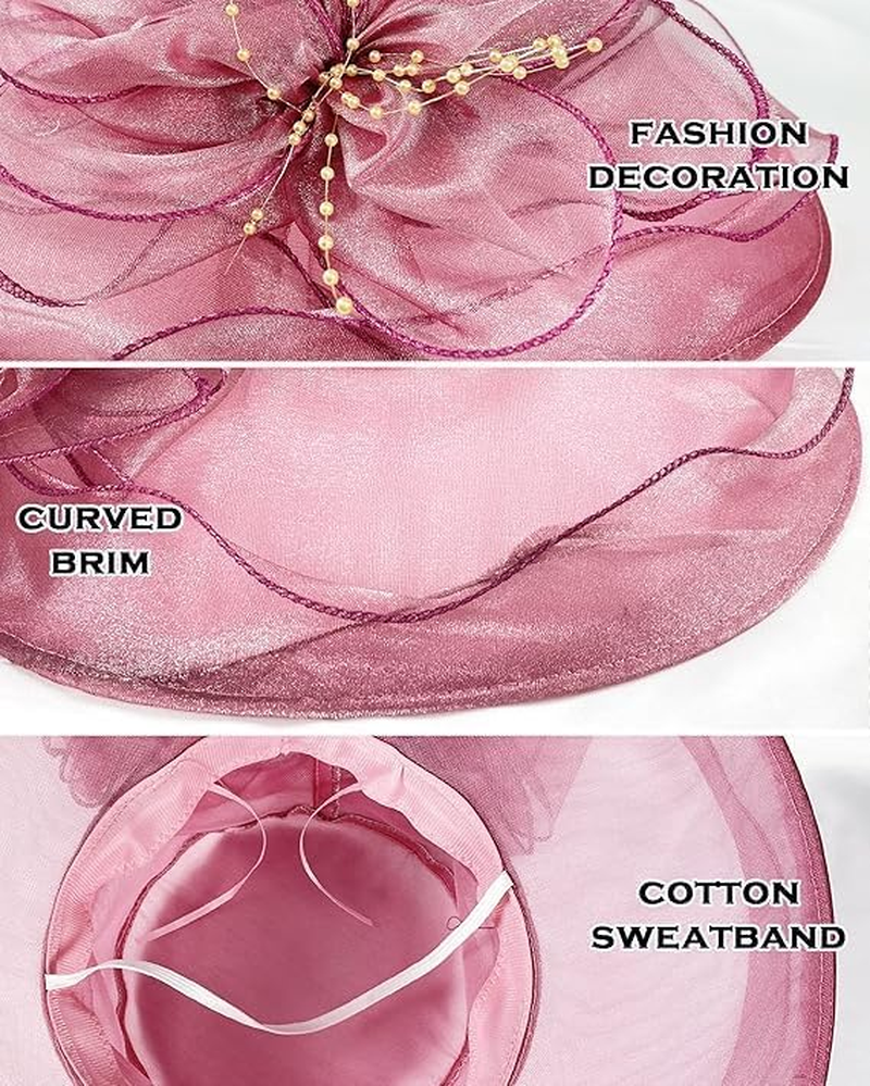 Fascinator Hat Tea Party Women Beach Hats Horse Racing Fascinators Church Tea Party Topper Hat image number 5