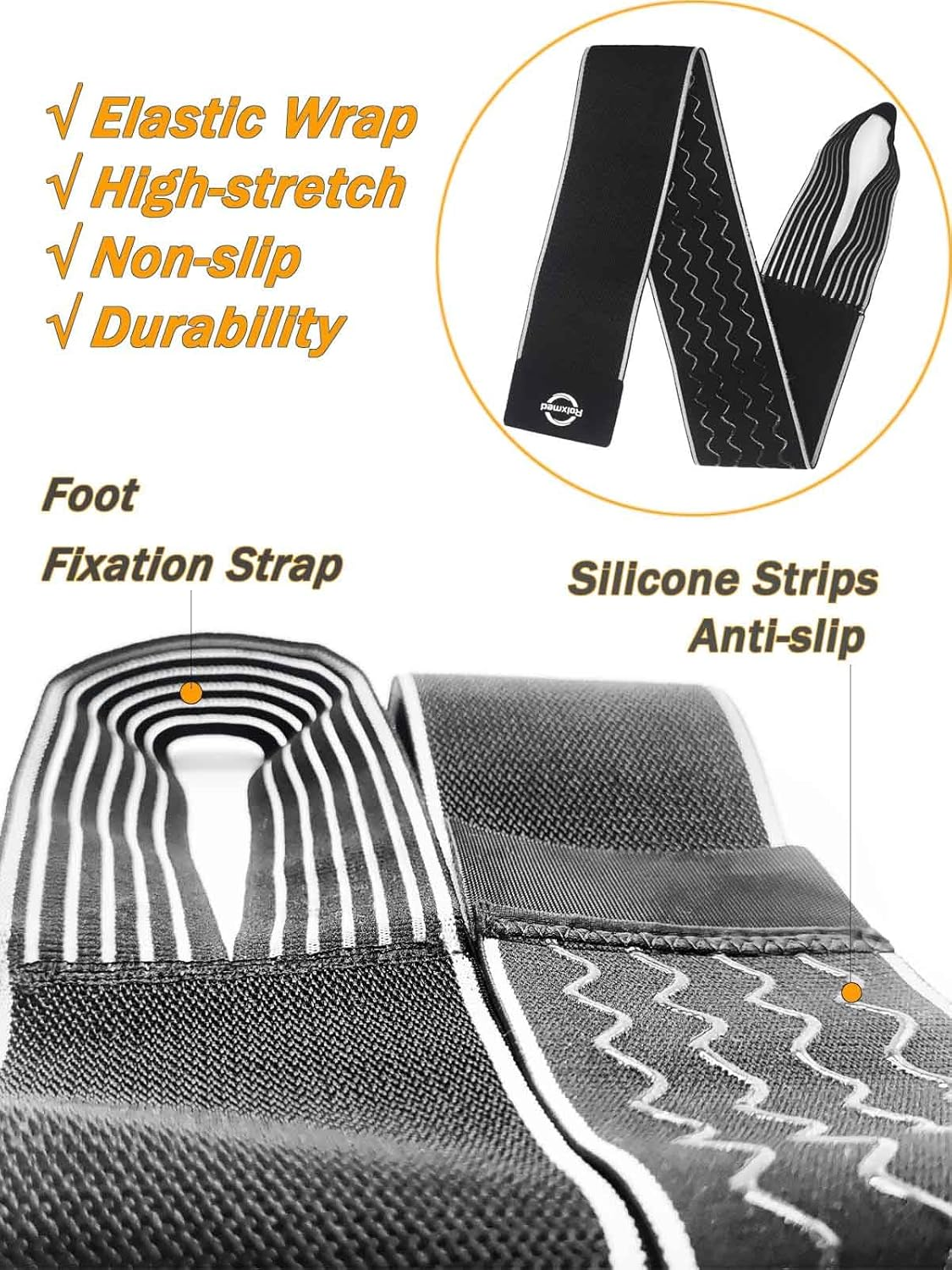 Athletic Ankle Bandage Belt Adjustable Support Brace Compression Wrap for Achilles Tendonitis Sprain Sports Men and Women (2Pcs, Size 7-14)