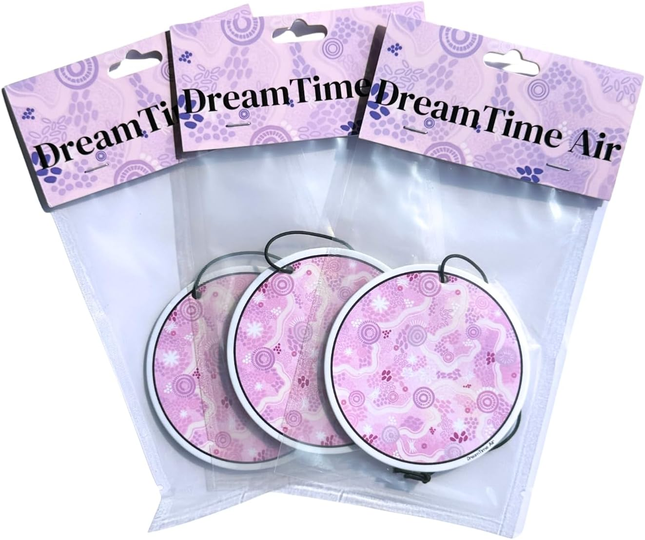 Dreamtime Air Artwork Car Air Fresheners &ndash; Lavender Scent, Pack of 3 | Cute Hanging Design for Car, Office or Home | Long-Lasting Essential Oil Fragrance image number 5