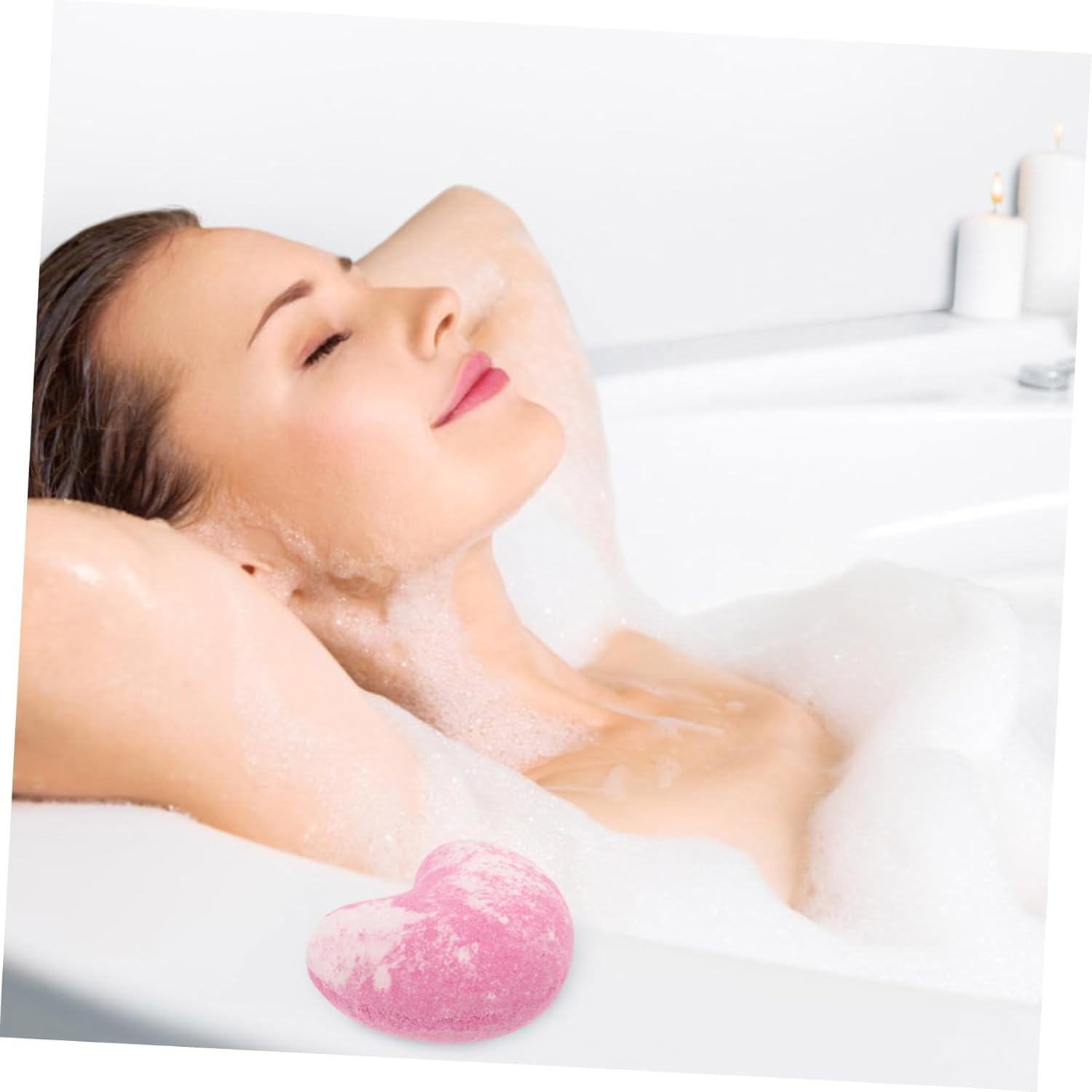 Mikinona Valentine Day Heart Bath Bomb Aromatherapy Spa Salt Bomb Shower Tablet image number 2