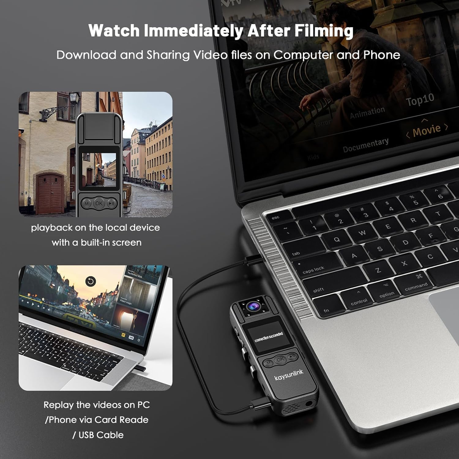 Mini Body Camera 128GB with Audio and Video, 1080P Wifi Portable Wearable Cam for Personal, Guard, Patrol Video Recording Camcorder image number 1