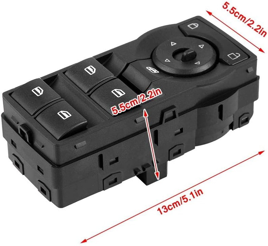 Power Window Switch, Front Rear Left Right Power Window Switch, Power Master Control Window Switch with Red Illumination, Master Power Window Switch for Commodore VE image number 1