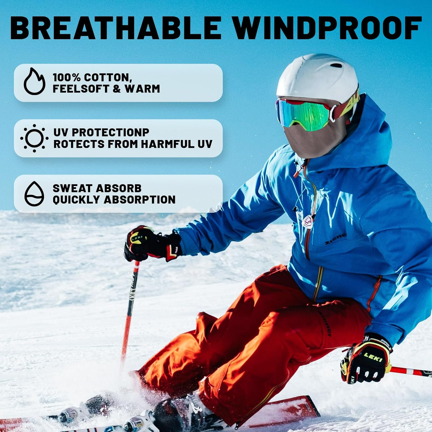 2PACK FR Balaclava Welding Hood 100% Cotton Full Face Cover Mask HRC2 Neck Protector Arc Flash Head Covering image number 2