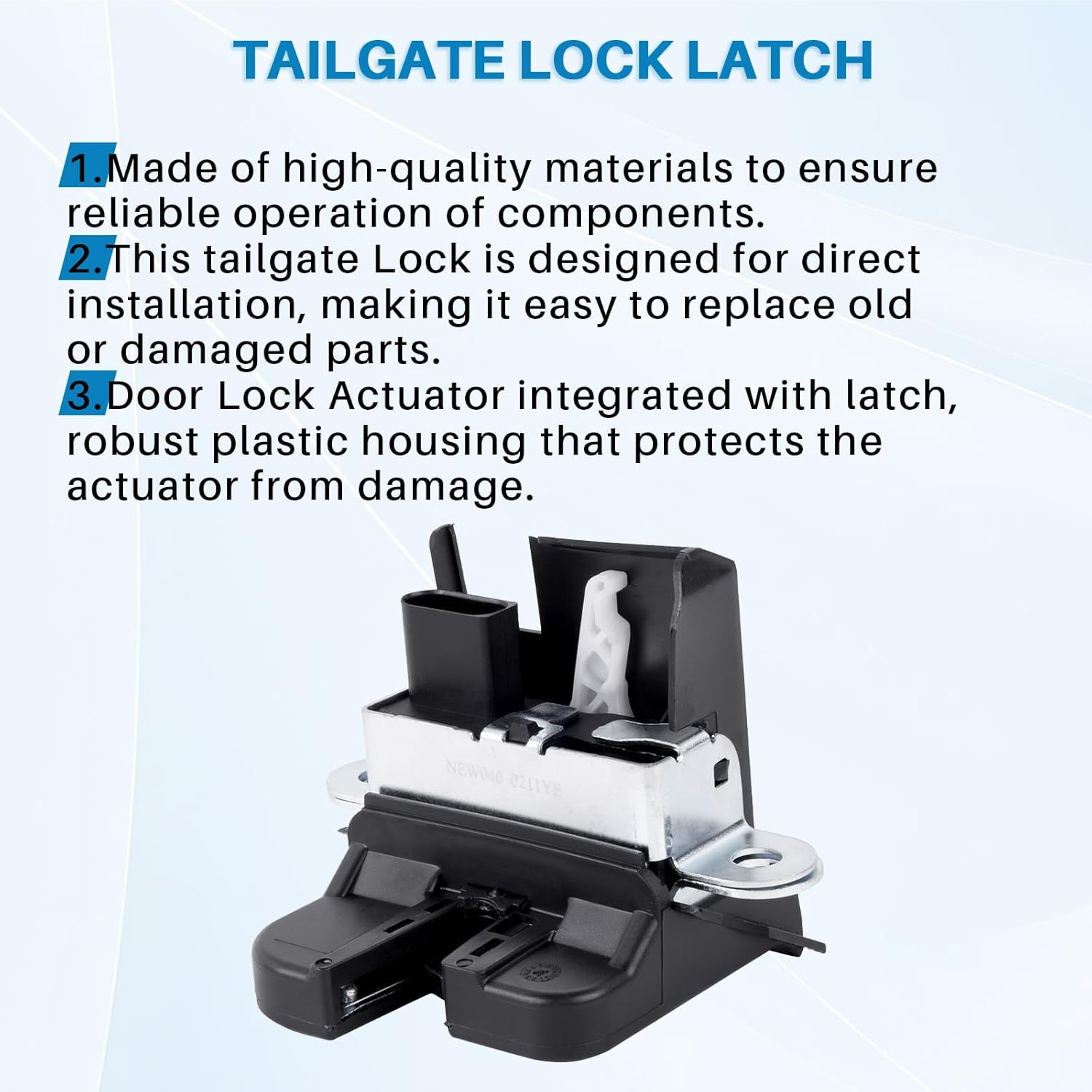 Tailgate Lock, Boot Lock, Latch for Golf Mk7 5G6827505 image number 3