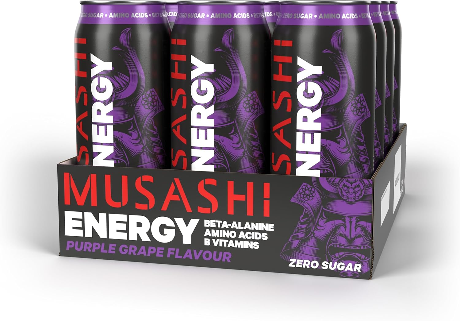Musashi Purple Grape Flavour Energy Drink 12 X 500Ml
