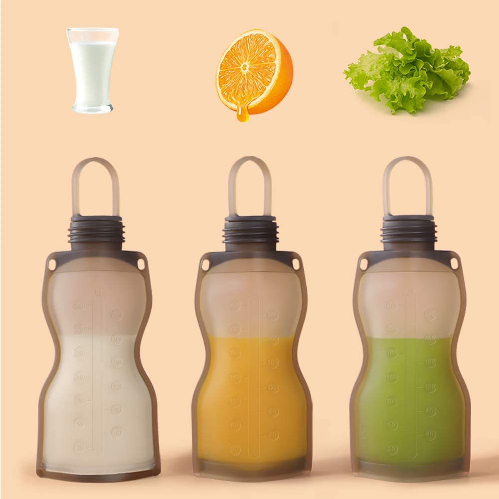 Haakaa: Silicone Multifunctional Milk Storage Bag - 260Ml (5 Pack), Grey image number 3