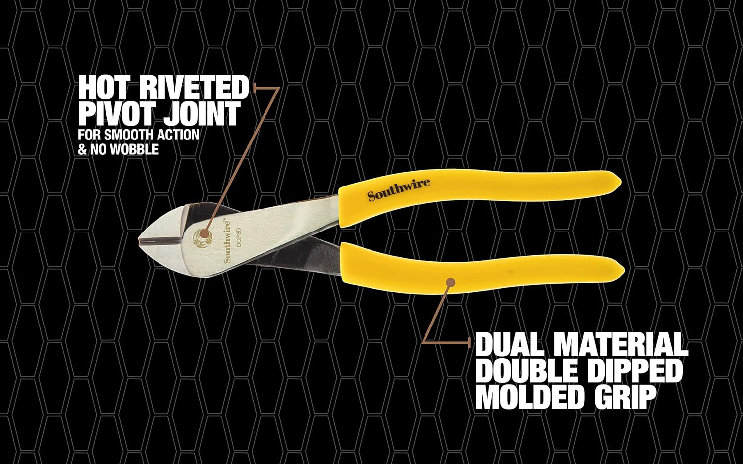 Southwire Tools & Equipment DCP8D 8-Inch High-Leverage Diagonal Cutting Pliers with Dipped Handles image number 2