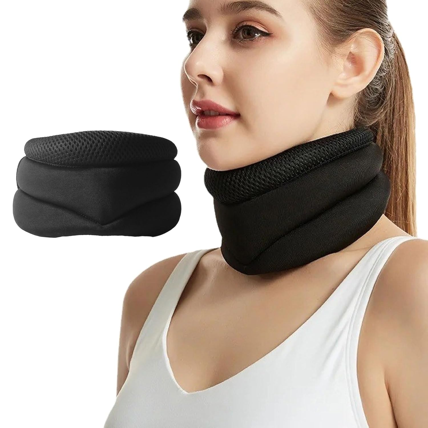 Neck Support for Snoring, Snoring Neck Brace, Neck Braces & Collars, Adjustable Antisnoring Neck-Pillow Support Brace for Sleeping, Pain Relief, Relieves Pressure in Spine image number 5