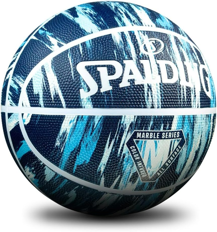 Spalding Marble Series Blue & Navy Outdoor Basketball Size 7