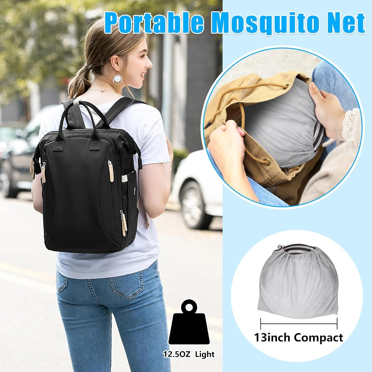 77 * 30 * 23 Inch Large Pop up Mosquito Tent, Portable Foldable Mosquito Net for Bed Camping Travel Patio image number 6
