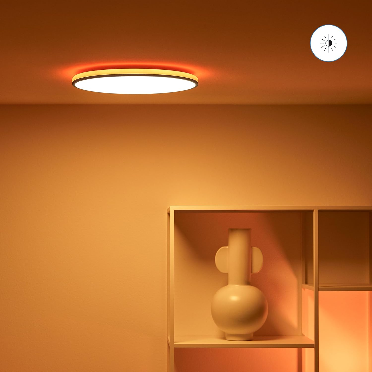 Wiz Colour Arca Smart Connected Wifi Dual Zone Ceiling Light. [Black] App Control for Indoor Home Lighting, Livingroom and Bedroom image number 5