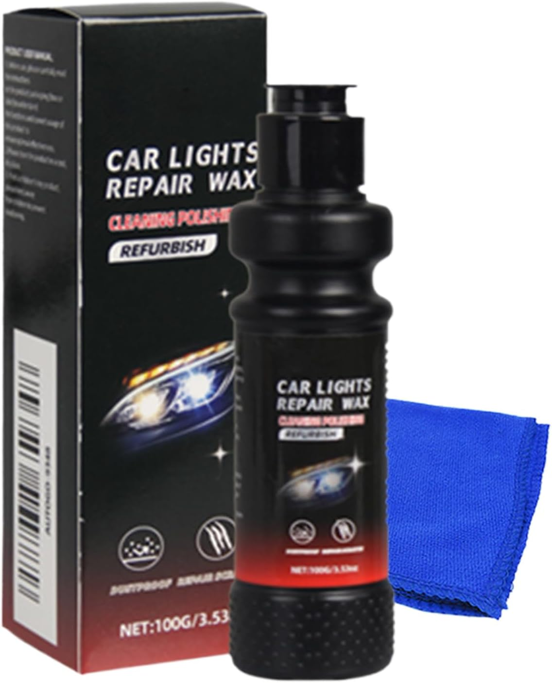 Headlight Cleaner,120Ml Scratch Remover Headlamp Polishing Lotion | Detailing Supplies for Maintenance Vehicle Refurbishment Truck SUV Recovery Daily Care image number 2