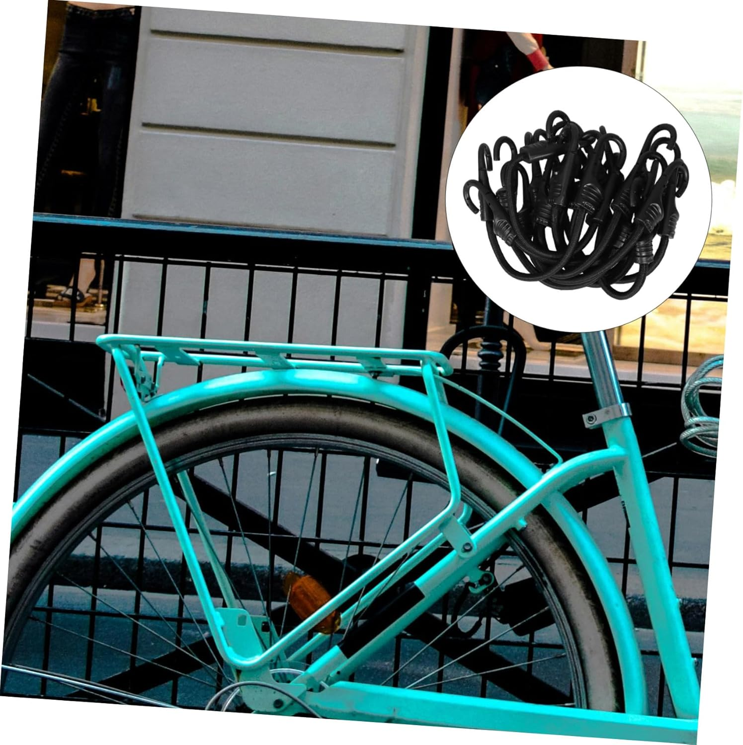 Beaupretty 12Pcs Elastic Luggage Strap Bike Hooks Bungee Cord for Secure Travel Gear and Car Trunk Organization image number 1