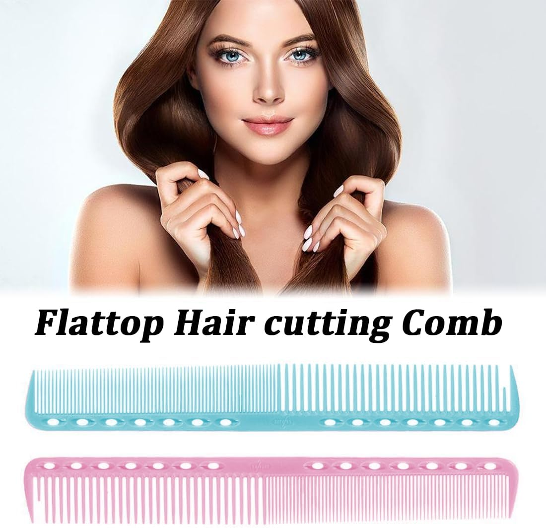 Styling Comb, 4 Pieces, Carbon Fibre Hair Combs, Shatterproof Premium Coarse Zinc Carbon Comb, Coarse Fine 2 Teeth, Salon Hairdresser Hair Care, for Men and Women with Different Types of Hair