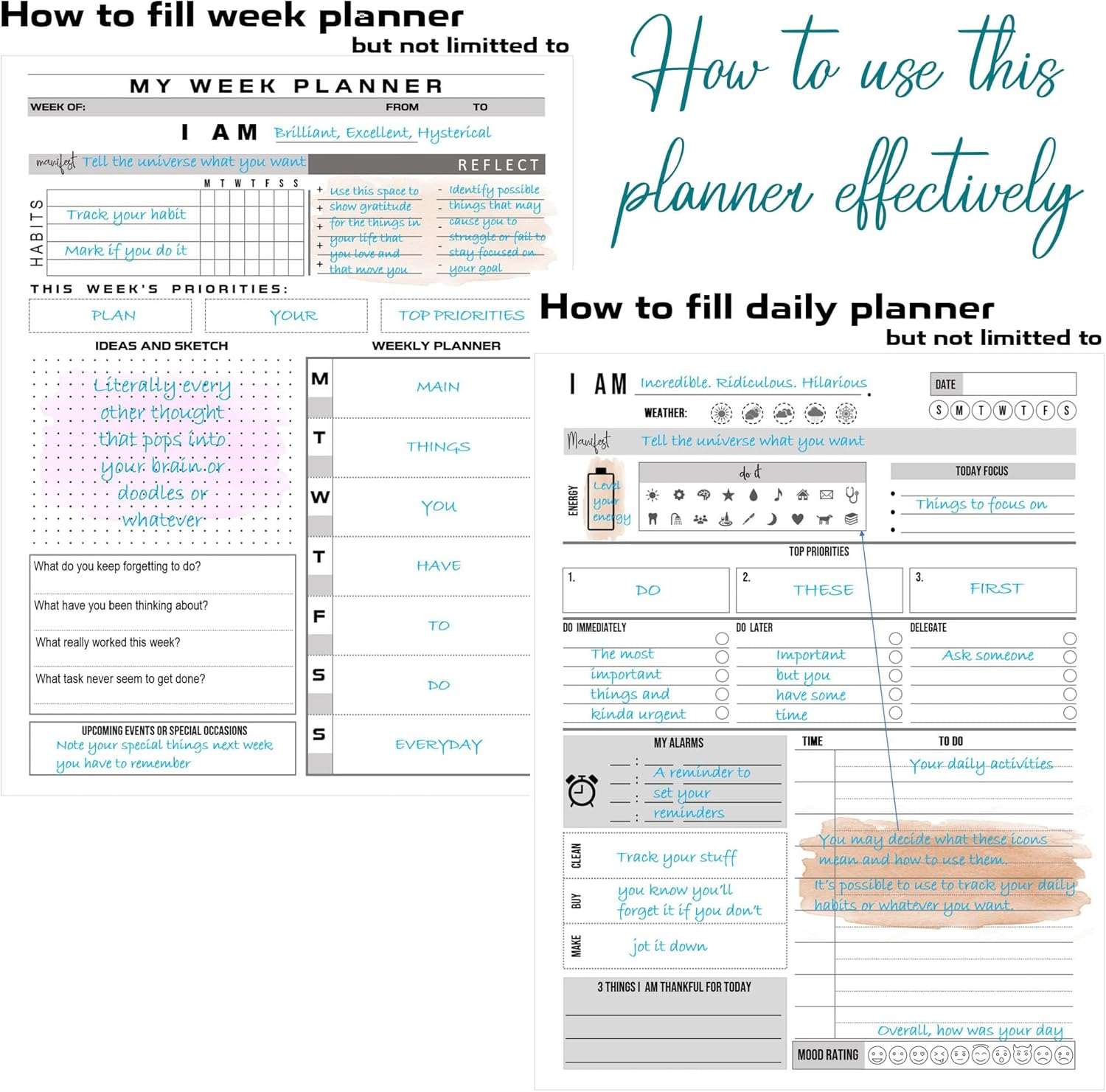 ADHD Organization Planner for Adults: the 6 Month Undated Weekly and Daily Schedule Organizer for Neurodivergent Individuals, Enhancing Focus, Productivity, and Organization for ADD and Disorganized People