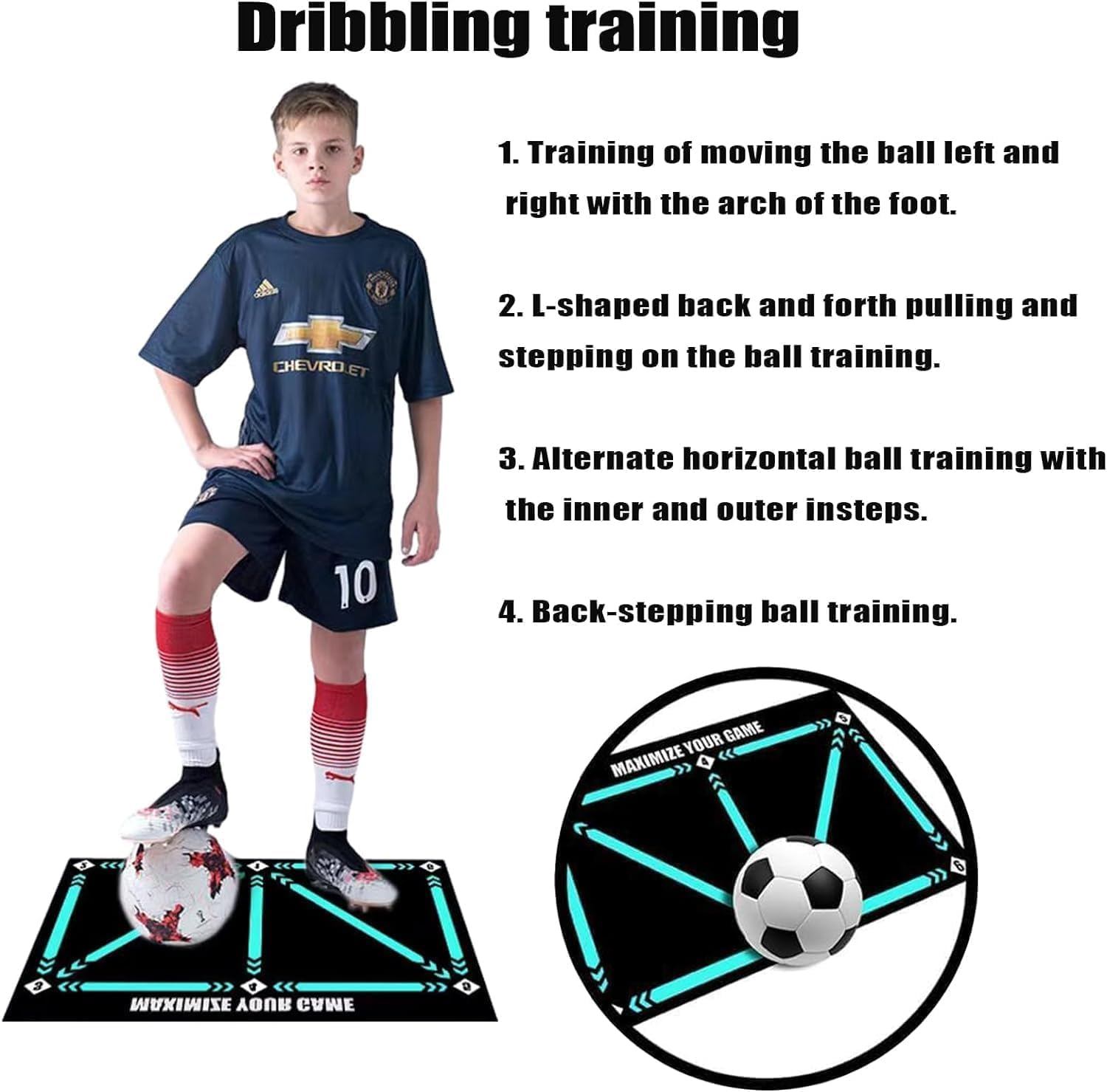 Basketball Footstep Training Mat,Basketball Train Mat，Non-Slip Regular Training System Blanket, Dribble Silent Sports Auxiliary Props,Training Pace Ball Control Player Equipment image number 3