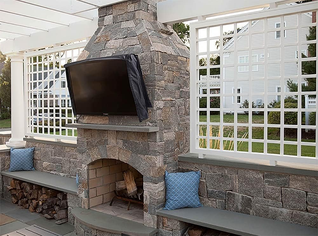Outdoor TV Cover with Clear Front COOSOO Television Cover Waterproof Universal Protector for LCD LED Plasma Television Sets with Remote Control Pocket Compatible with Standard Mounts Stands (46-48") image number 3