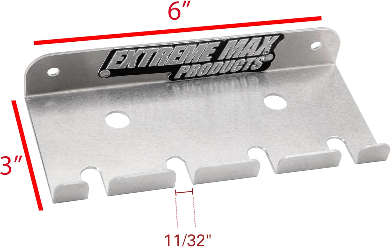 Extreme Max 5001.6297 6" Mini Air Tool Holder for Enclosed Race Trailer, Shop, Garage, Storage - Silver - Black image number 4