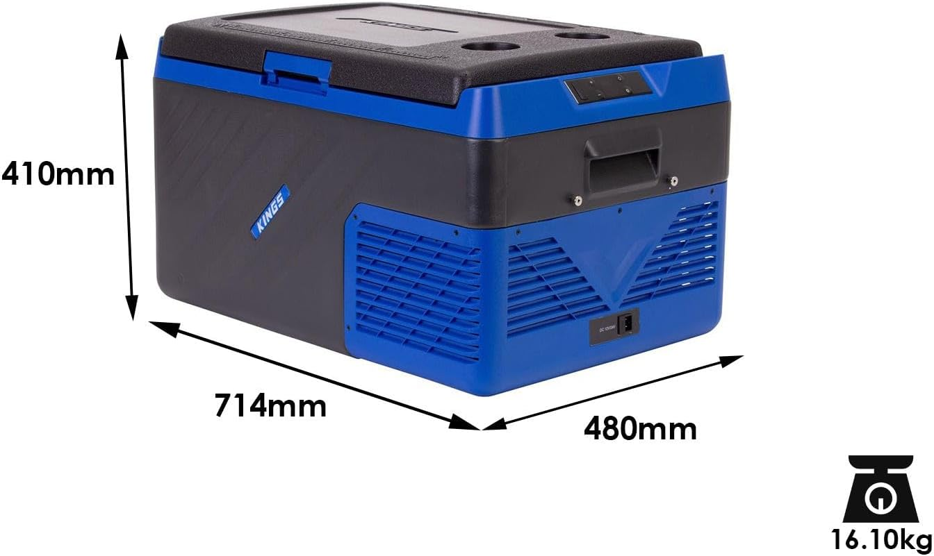 Kings Escape 50 Fridge/Freezer | Fits 68 Cans | Digital Display and LED Screen | Reversible Lid with Cup Holders | 12V & 24V image number 2