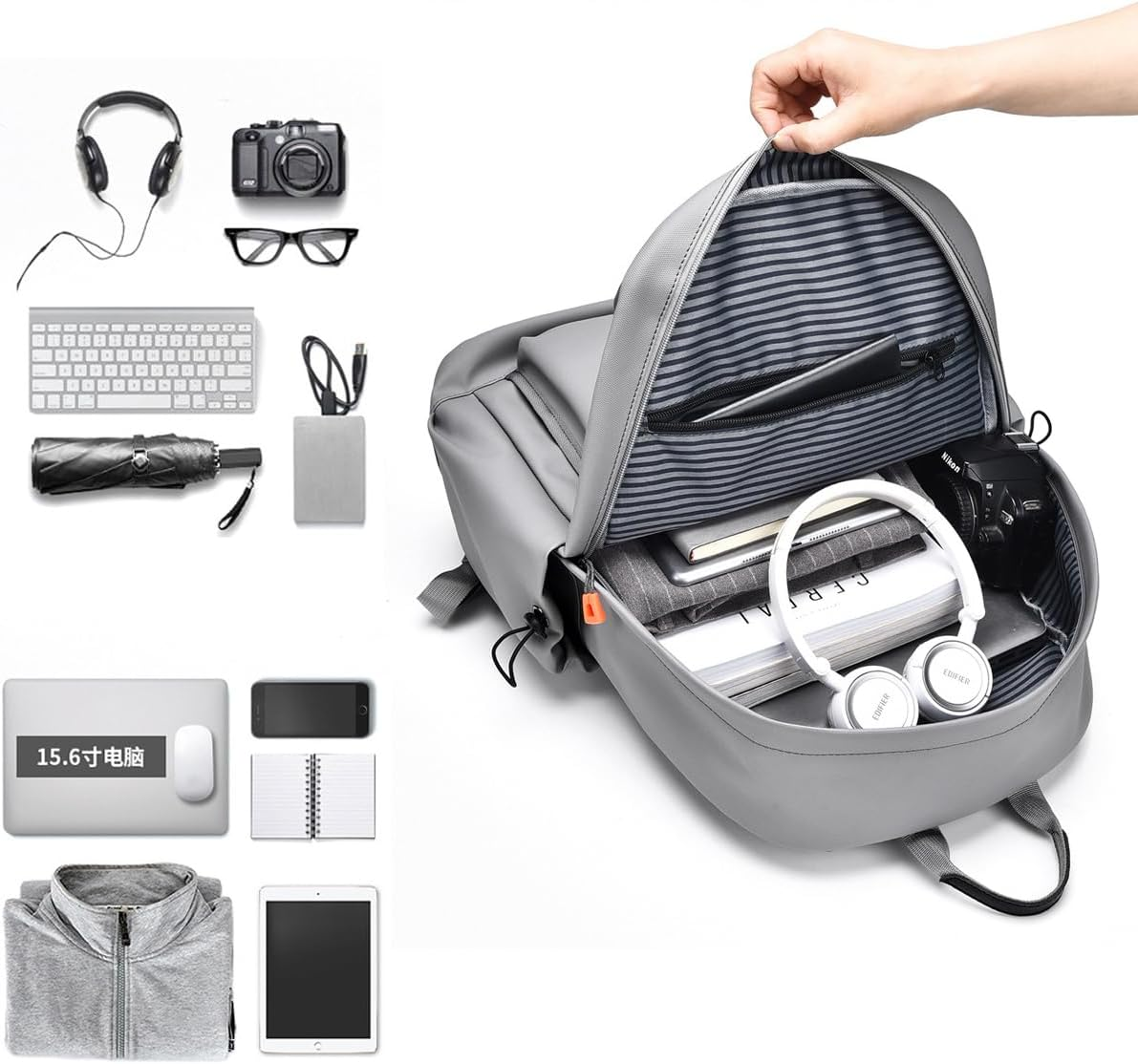 Large Backpack for Women,Travel Laptop Backpack Casual Daypack Bookbag Rucksack for Men and Women,Laptop Backpacks 15.6 Inch for College image number 4