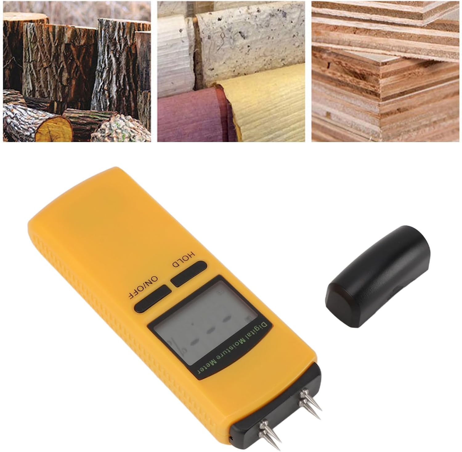 Wood Moisture Meter Portable Digital Damp Detector LCD Display Moisture Tester for Firewood Wall Paper Floor image number 6