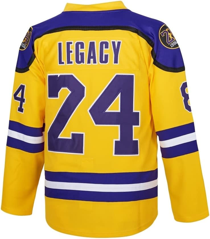 LEGEND 8 LEGACY24 Youth'S Legend 8 24 Movie Ice Hockey Jersey,Hip Hop Shirt Stitched for Kid