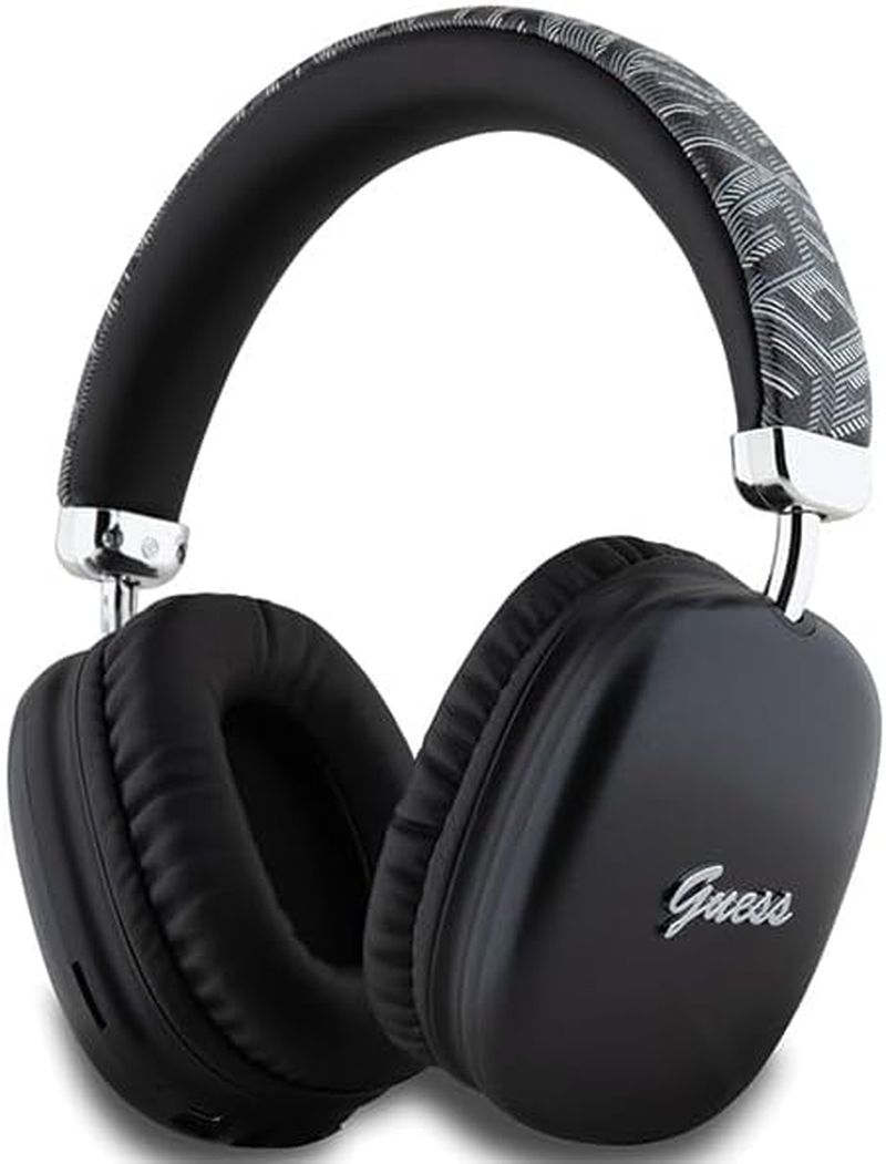 CG Mobile Guess Gcube Metallic Script Logo Bluetooth Headphones - Black image number 2