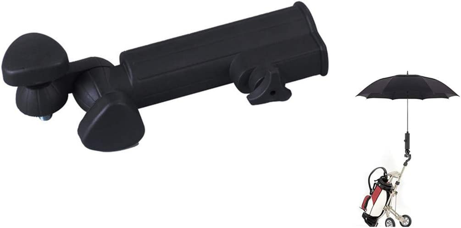 Golf Trolley Umbrella Holder,Universal Umbrella Stand,For Golf Cart Handles(Black) image number 3