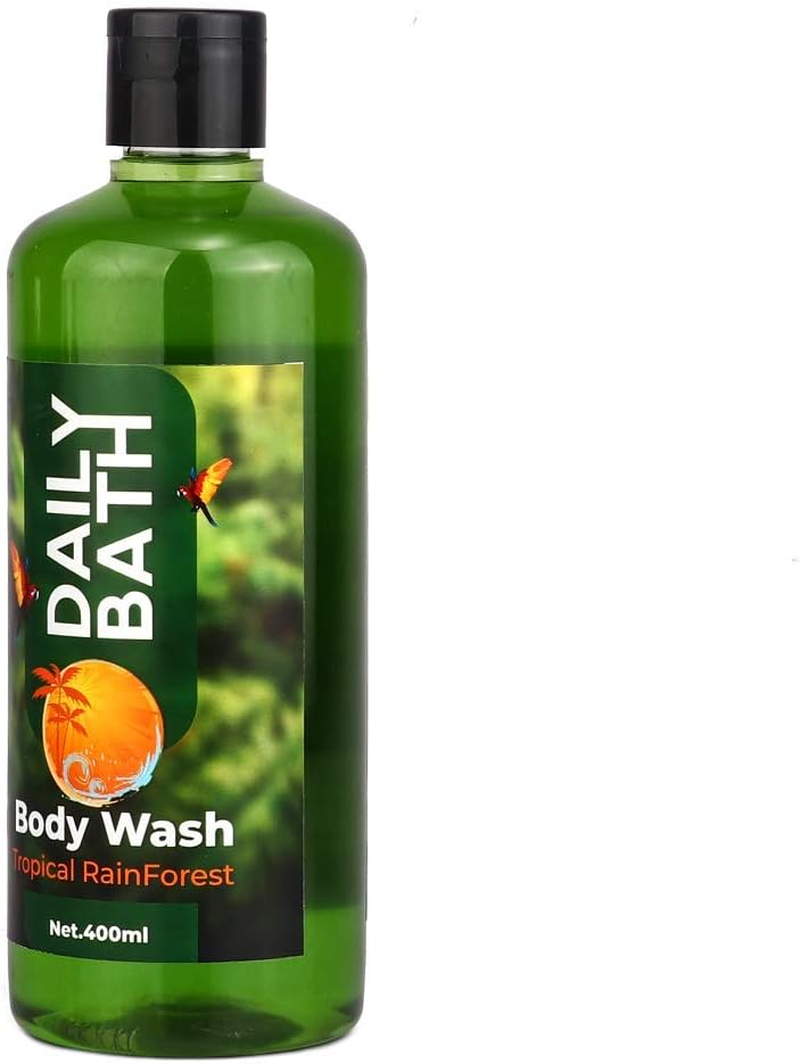 Jeehukm All Skin Types Daily Bath Body Wash Tropical Rain Forest Pack of 2 (400 ML EACH) BATH LOAF FREE image number 4