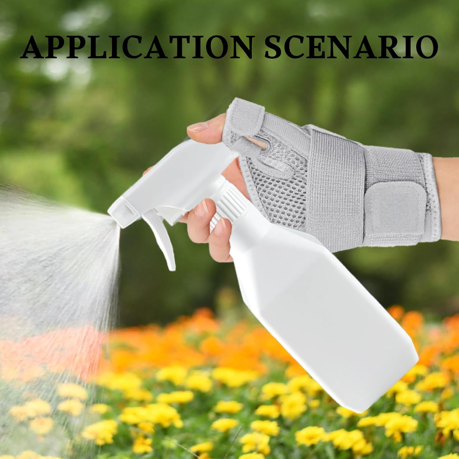 ​Adjustable Thumb Spica Splint Brace | Wrist Support Stabilizer for Thumb Pain Relief, Arthritis, Tendonitis & Sprains | Ambidextrous, One Size Fits Most | Unisex Grey