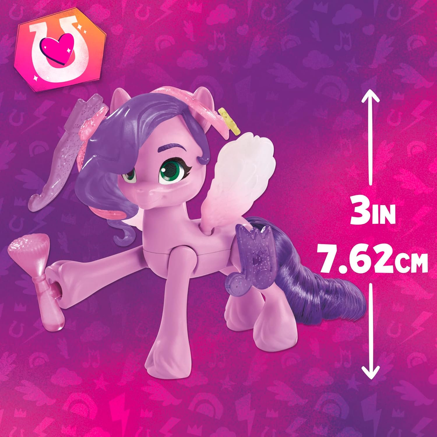 My Little Pony: Make Your Mark Toy Cutie Mark Magic Princess Pipp Petals - 3-Inch Hoof to Heart Pony with Surprise Accessories, Age 5 and Up image number 3