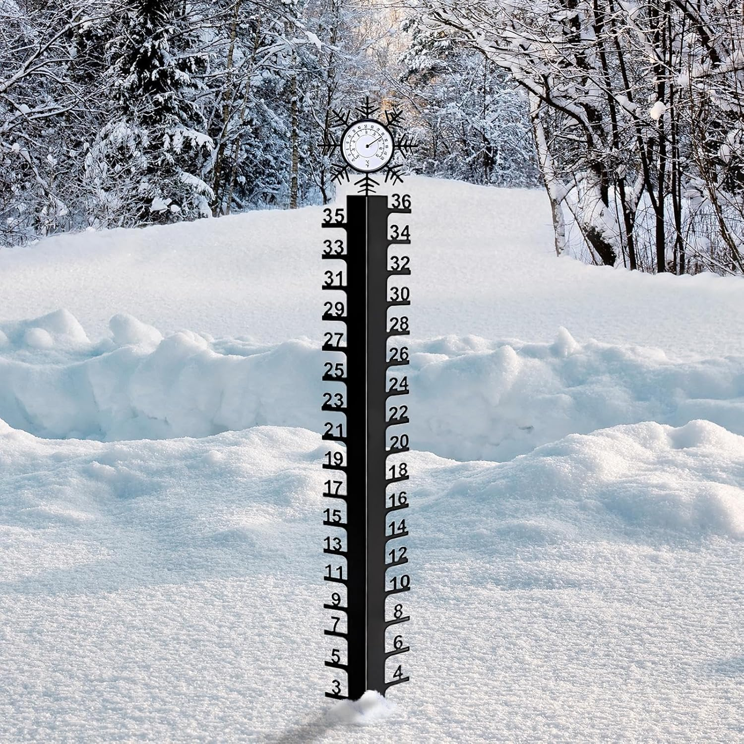 Snow Measuring Stick - Accurate Rain Measurement - Snowfall Measuring Gauge,For Garden Backyard Patio Outdoor Yard Water Winter image number 1