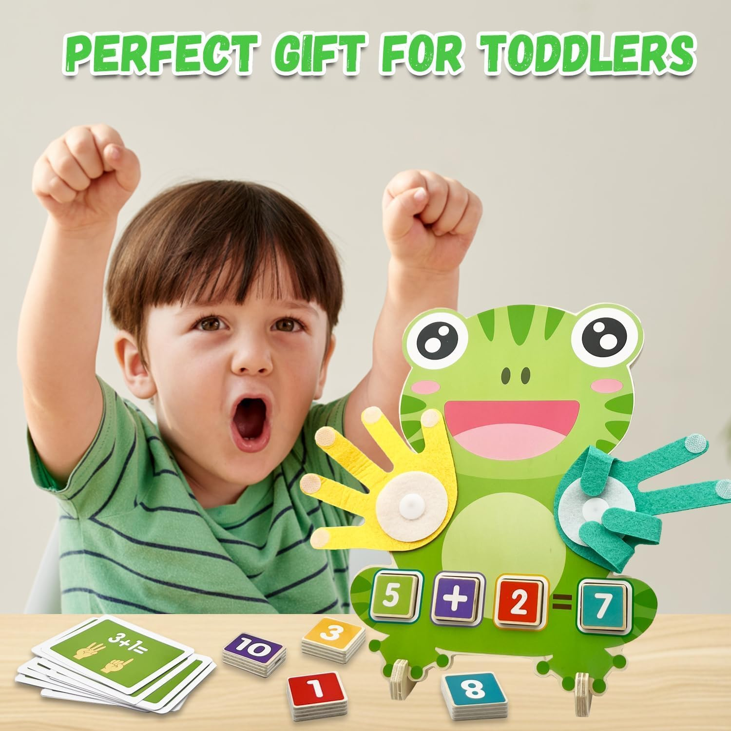 Starweeks Montessori Math Learning Toys for 3-6 Year Olds, 9FT Finger Counting Number Blocks, Addition & Subtraction Math Cards, Educational Preschool Toy for Toddlers, Gift Boys & Girls image number 3