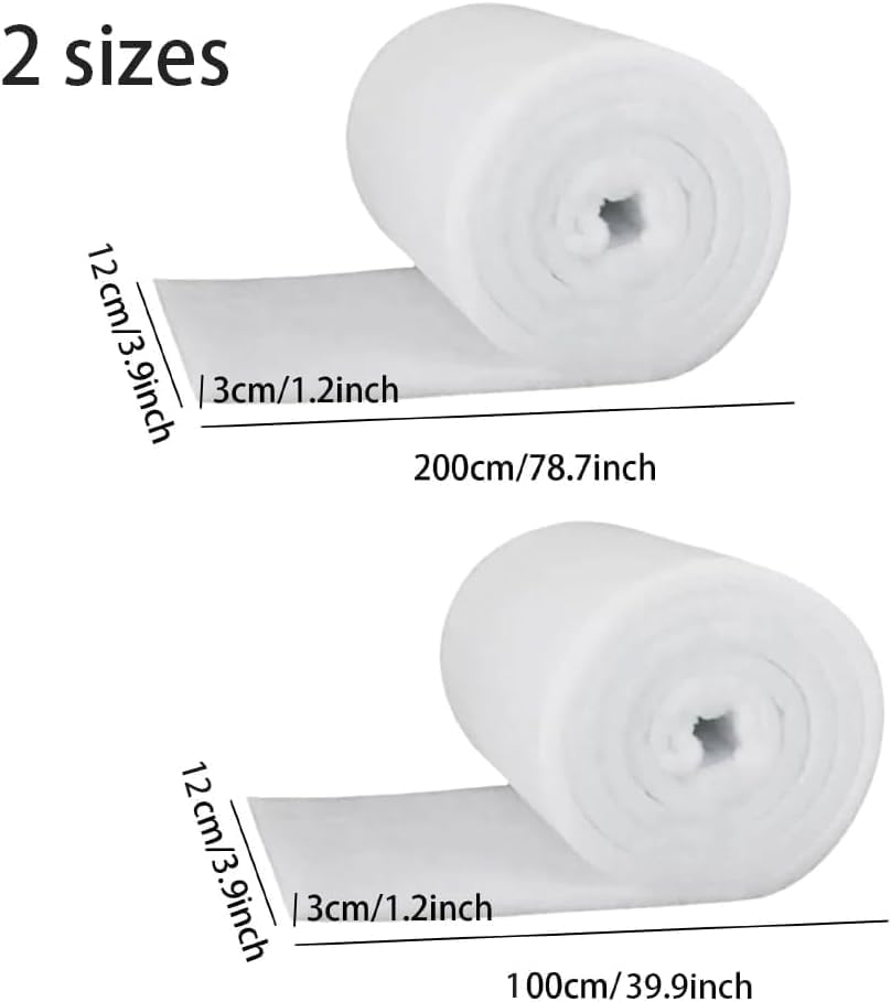 Dual Density Aquarium Filter Sponge Pad, 3M X 12Cm Aquarium Filter Media Roll for Fish Tank, Pond Filter Pad, Aquarium Filter Floss, High-Efficiency Filter Cotton for Clean & Healthy Water image number 3