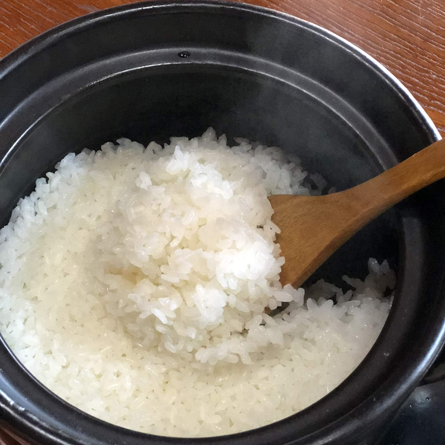 Saji Pottery 30-1 Rice Pot, Black, 7.7 Inches (19.5 Cm), Banko Ware, Exquisite Rice Pot (With Inner Lid), 3 Pieces image number 2