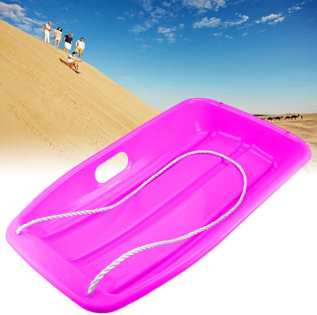 Chiwanji Solid Snow Sled, Snow Sled Adults Flyer Flying Toboggan Sledge Pull Rope and S, Purple image number 4