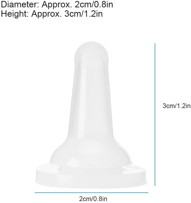 Pet Feeding Bottle Nipple, Replacement Nurser Nipple Silicone Pet Silicone Nipple, Safety Pack of 15 for Puppies, Small Animals, Kittens, Small Cats image number 2