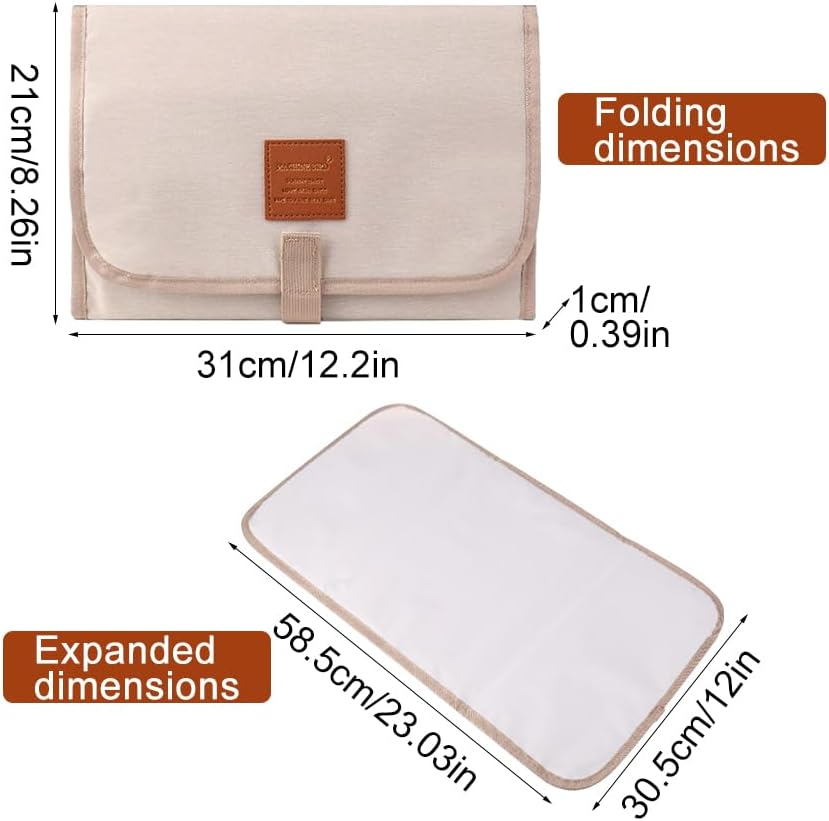 Portable Baby Changing Mat, Lightweight Foldable Travel Nappy Changing Pad, Waterproof Newborn Changer Pads for Home and Outdoor Use, Soft and Breathable image number 4