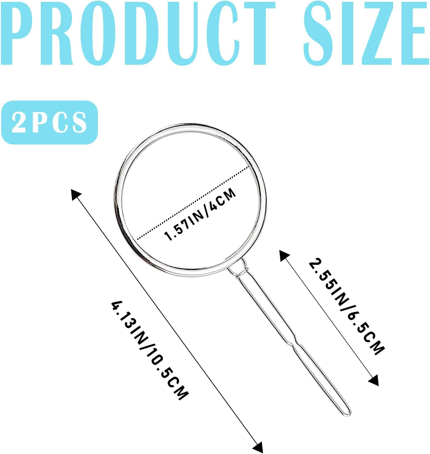 FERCAISH Set of 2 Circle Hair Clips, Silver Round, Minimalist Hairpin, Rust Protection Alloy Hair Pin for Gilrs and Women Hair Accessories image number 3