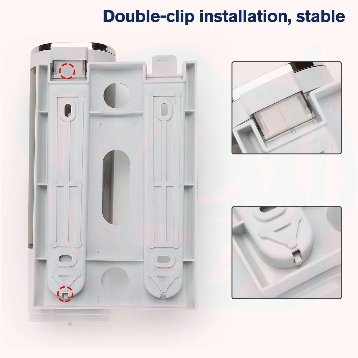 3 - Chamber Wall - Mounted Shower Dispenser Set - Ideal for Shampoo, Conditioner, and Body Wash Mounted by Glue or Screws image number 1