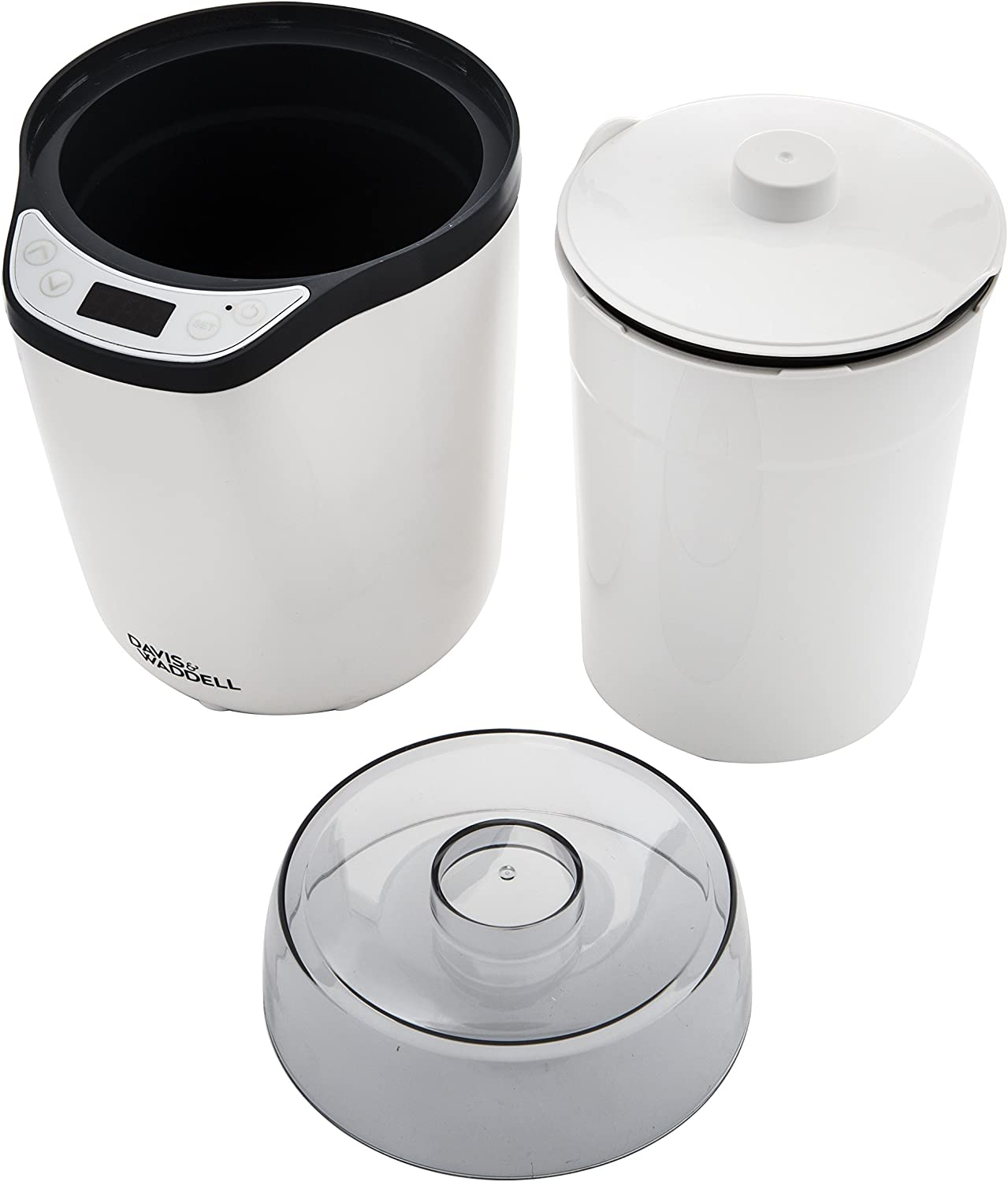 Davis & Waddell Electric Yoghurt Maker/Fermenter 2 in 1, White/Grey