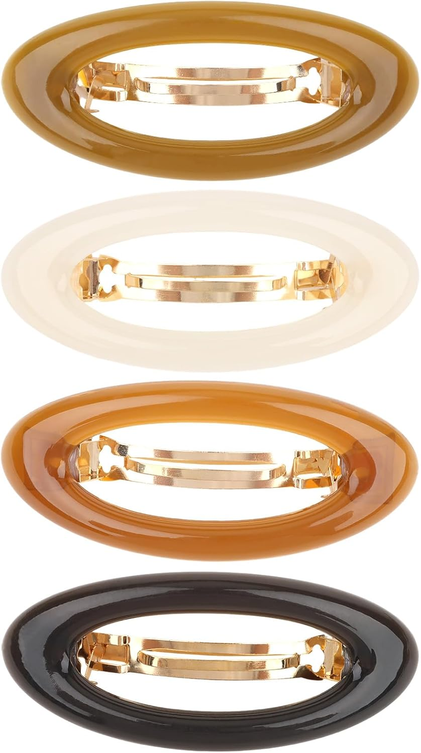 Srotmirw Women'S Hair Clips, Pack of 4 Oval Shaped Hair Accessories for Women and Girls to Choose From image number 2