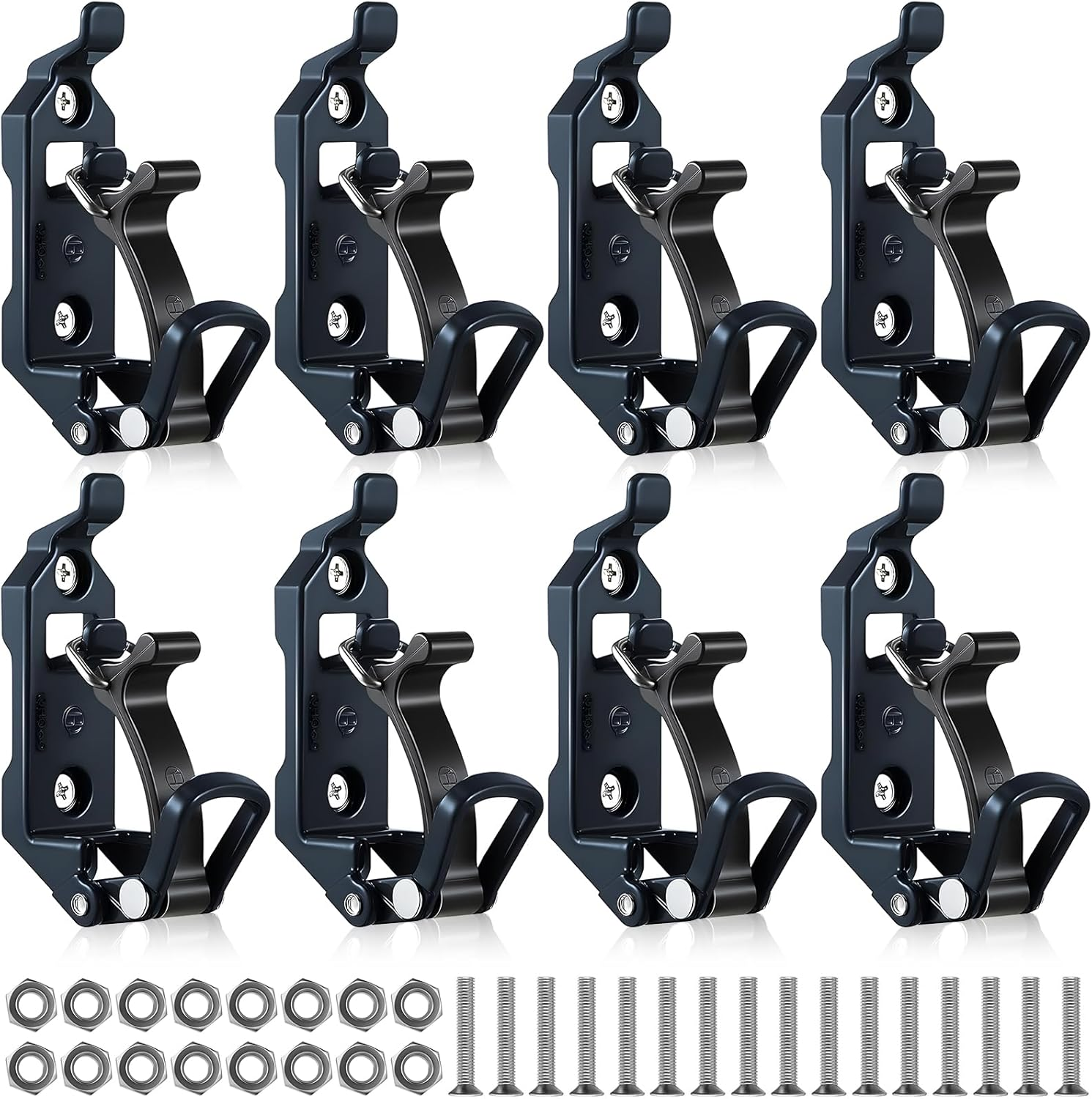 8 Pcs Shovel Mount for Roof Rack, Metal Rubber Clamp Wall Mounting Kit, Shovel Holder Clamp Wall Mount Kit Car Accessories for Roof Rack, Boats, Military Equipment, Axe, Patent Protection image number 3