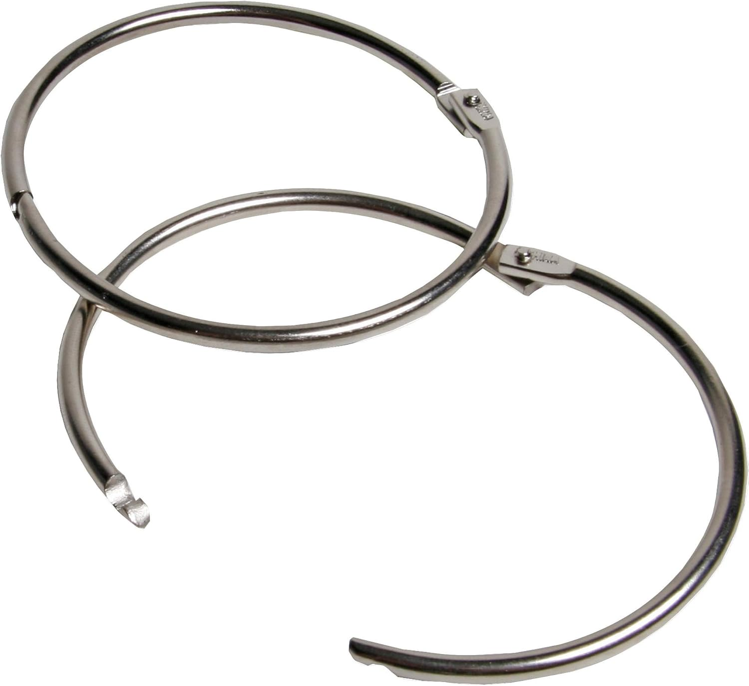 Charles Leonard Multipurpose Loose Leaf Book Rings with Snap Closure, 3&rdquo; Diameter, 10-Rings, Silver (R79) - 10/Box, 3 Inch Diameter