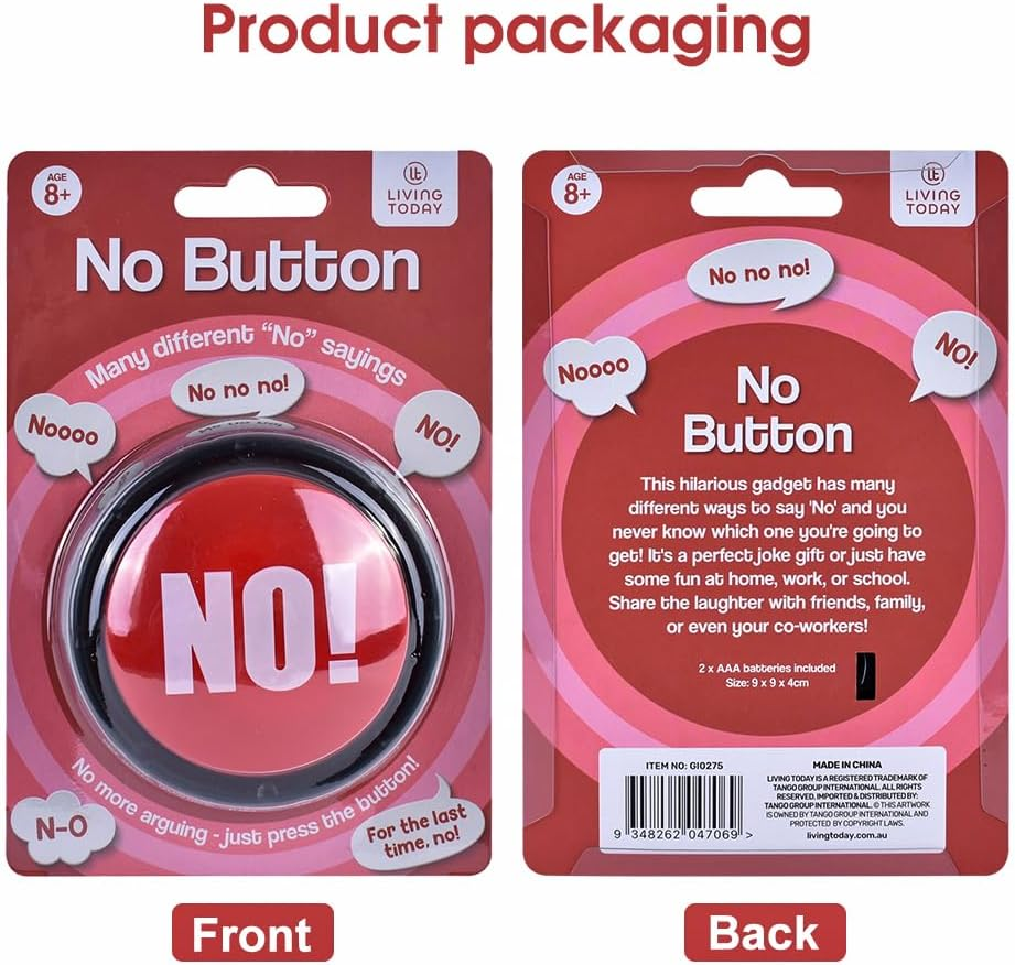 Living Today No Sound Button, Talking No Buzzer Buttons, Answer Buzzers Buttons for Game Show, Sound Button, Gag Gifts image number 3