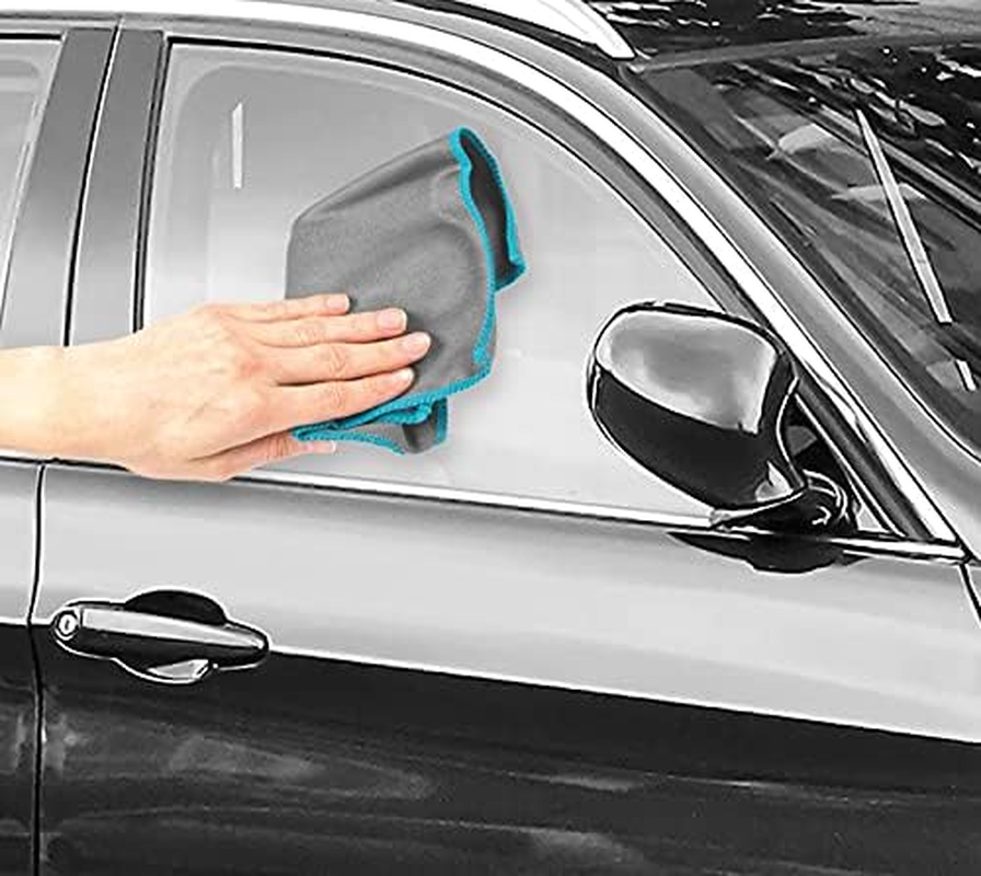 Beldray LA082190EU7 9 Piece Car Set, Includes Wheel Brush, Cleaning Pads, Mitt, Sponge and Cloths, Microfibre, Collects & Traps Dirt, Can Be Used Wet or Dry, Black