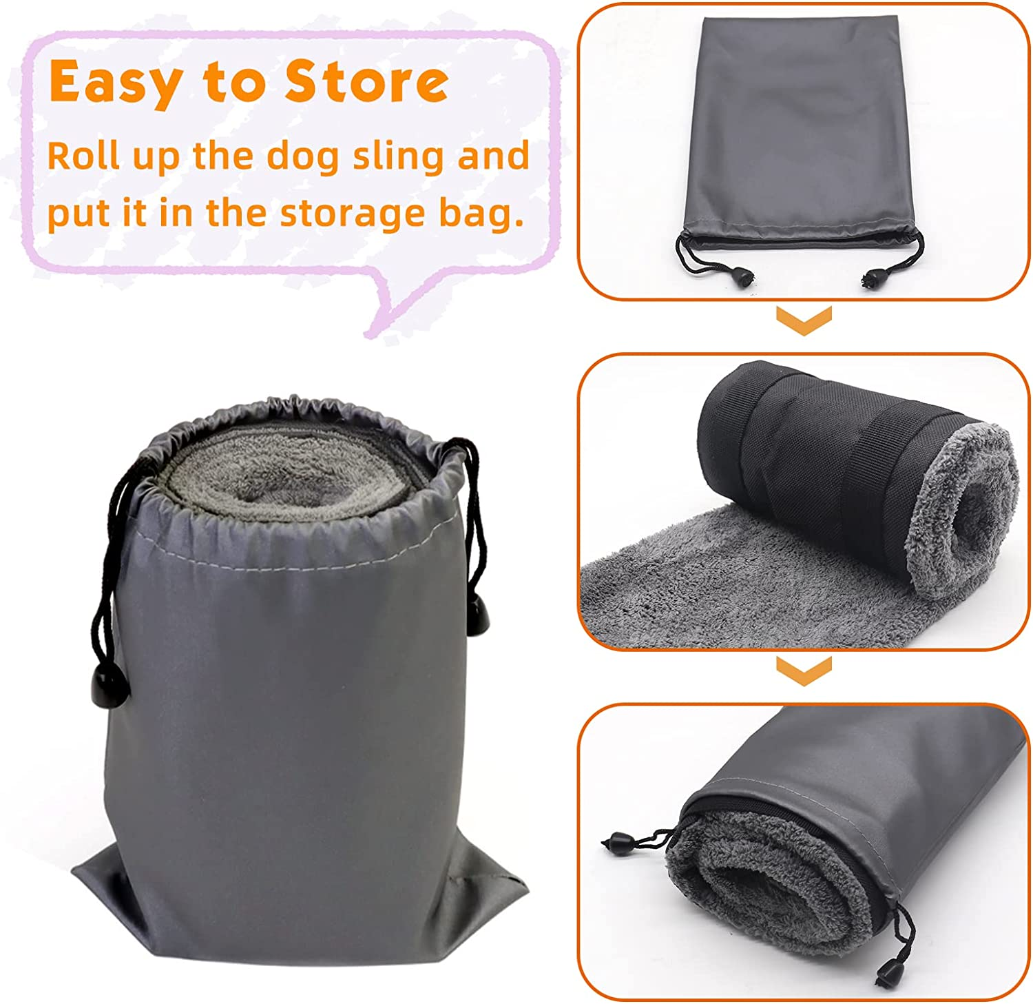 Dog Lift Support Harness Worthplanet 15 X 120Cm Portable Dog Sling for Back Legs Hip Support Harness to Help Lift Dogs Rear for Rehabilitation and Walking for Disable Injured Elderly Pet W280007 image number 3